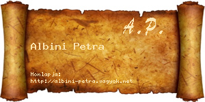 Albini Petra névjegykártya