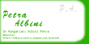 petra albini business card